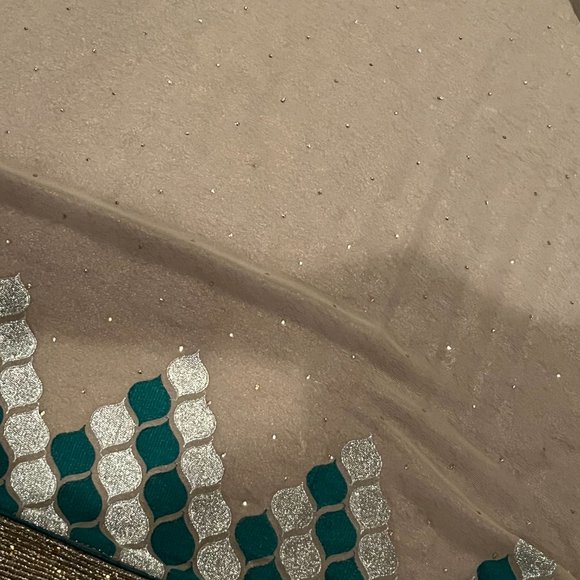 Pure Geogette embroidered designer Rangoli sequin saree - Picture 12 of 12